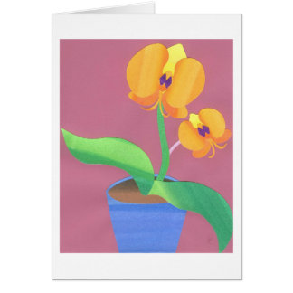 Cartão Orquídea do nascer do sol