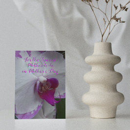 Cartão Orquídea em Flor Mãe de Flor Dia das Mães