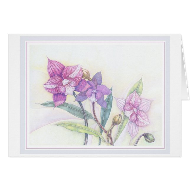 Cartão Orquídeas (Frente Horizontal)