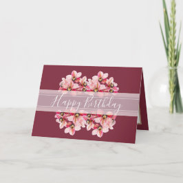 Cartão Orquídeas Bonito Florais, Buquê Rosa, , Aniversári