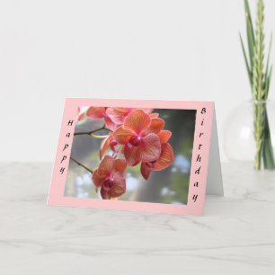 Cartão Orquídeas de Aniversário