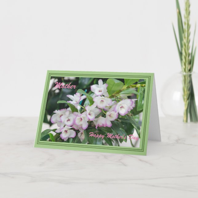 Cartão Orquídeas do Dia das Mães (Frente)