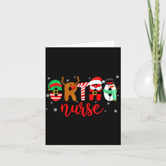 Cartão Ortho Nurse Christmas Shirt Nurse Xmas Party Cna N (Frente)