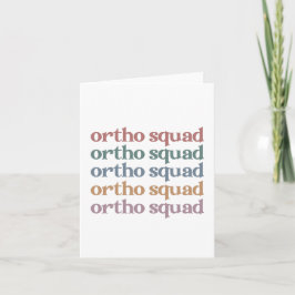Cartão Ortho Squad Orthodontist Orthopedics Enfermeira Pr