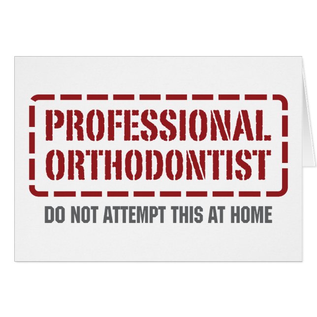 Cartão Orthodontist profissional (Frente Horizontal)
