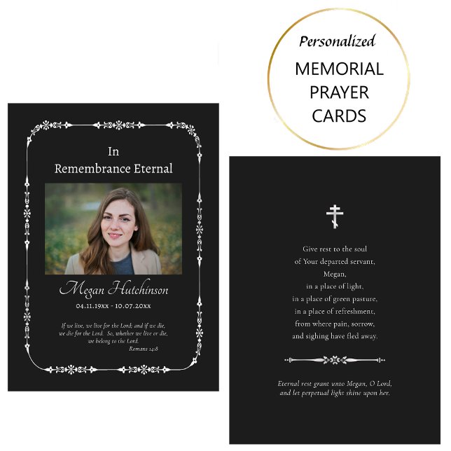 Cartão Ortodoxo Funeral Ortodoxo Clássico Prateado (Criador carregado)