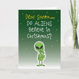 Cartão Os Aliens Acreditam No Natal?