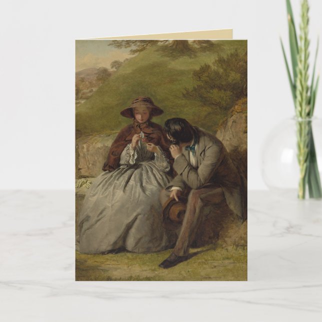 Cartão Os Amantes Vintage Art (Frente)