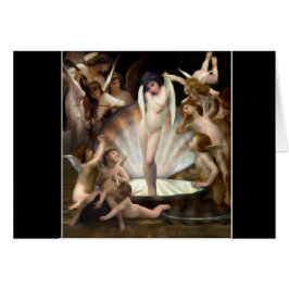 Cartão Os anjos de Bouguereau circundam o Cupido