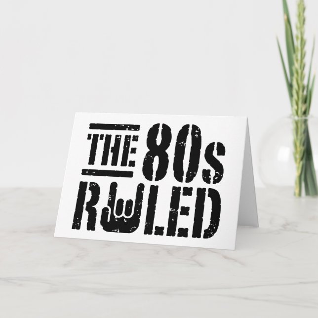 Cartão Os anos 80 (Frente)