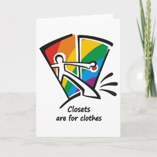 Cartão Os armários são para a roupa