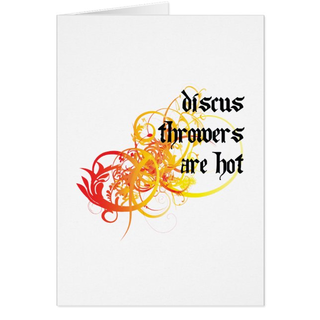 Cartão Os atiradores de disco estão quentes (Frente)