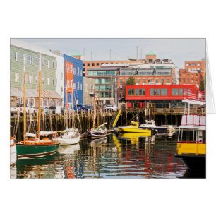 Cartão Os barcos amarraram   Portland, Maine