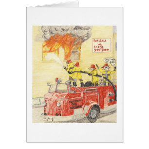 Cartão Os bombeiros bravos