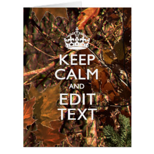 Cartão Os Caçadores Querem Camuflagem Mantenha Calmo O Te