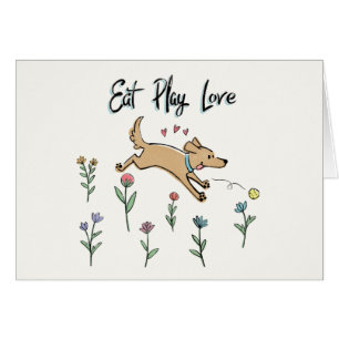 Cartão Os cães no jardim II   comem o amor do jogo
