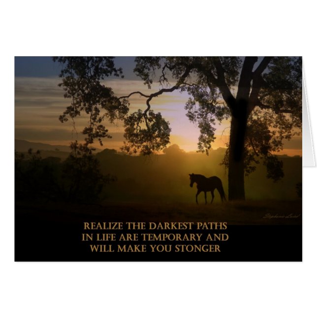 Cartão Os caminhos mais escuros fazem com que você seja m (Frente Horizontal)