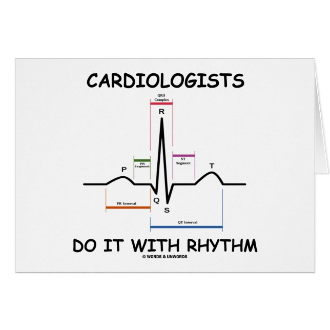 Cartão Os cardiologistas fazem-no com ritmo (ECG/EKG) (Frente Horizontal)