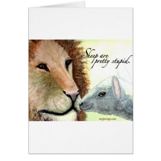 Cartão Os carneiros são estúpidos bonito