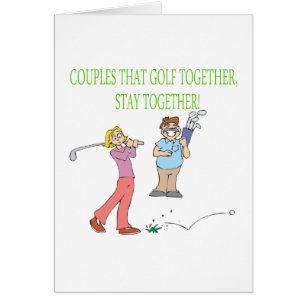 Cartão Os casais que Golf junto permanecem junto