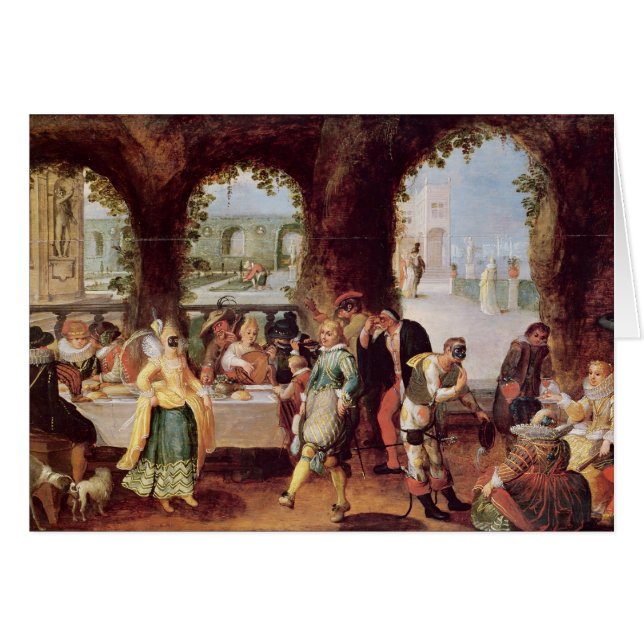 Cartão Os comediantes italianos (Frente Horizontal)