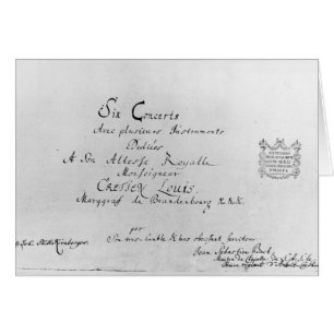 Cartão Os concertos de Brandemburgo, 1721