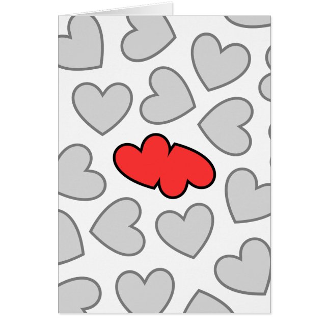 Cartão Os corações colidem (Frente)