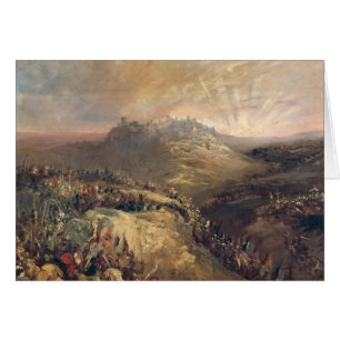 Cartão Os cruzados antes de Jerusalem