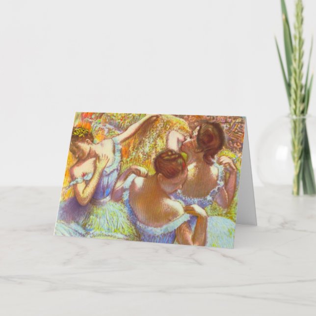 Cartão Os Dançarinos Azuis de Edgar Degas (Frente)