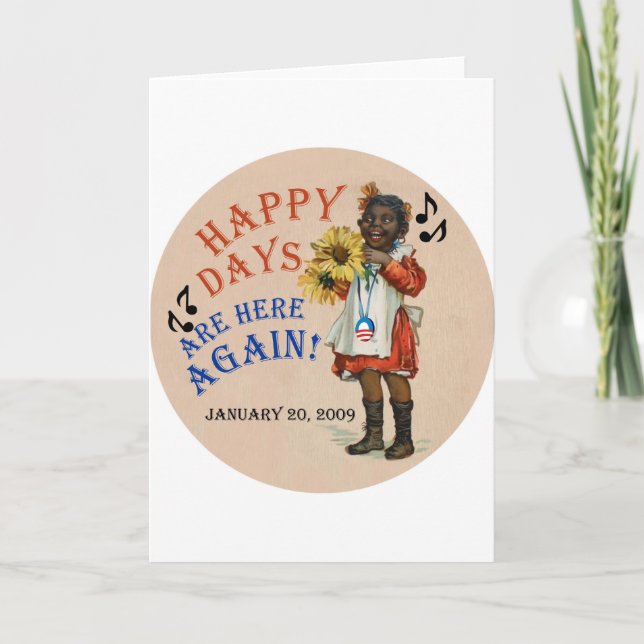 Cartão Os dias felizes referentes à cultura (Frente)