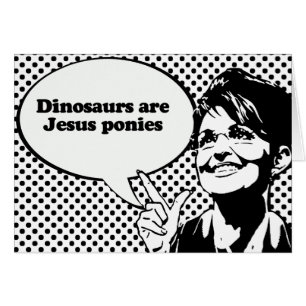 Cartão Os dinossauros são pôneis de Jesus