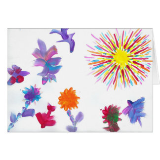 Cartão Os doces molham o artista do autismo