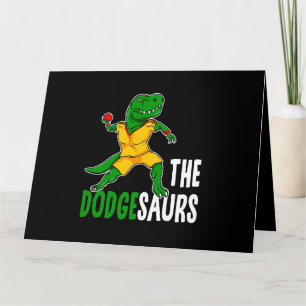 Cartão Os Dodgesaurs Dodgeball Team Name Dinosaur Dodgeb
