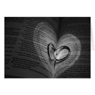 Cartão Os dois anéis dos homens na bíblia