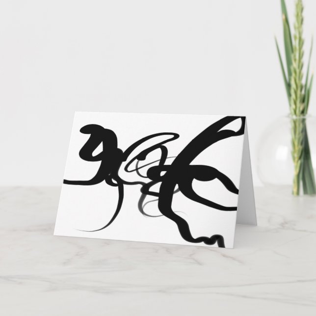 Cartão Os drivers: Abstrato preto e branco (Frente)