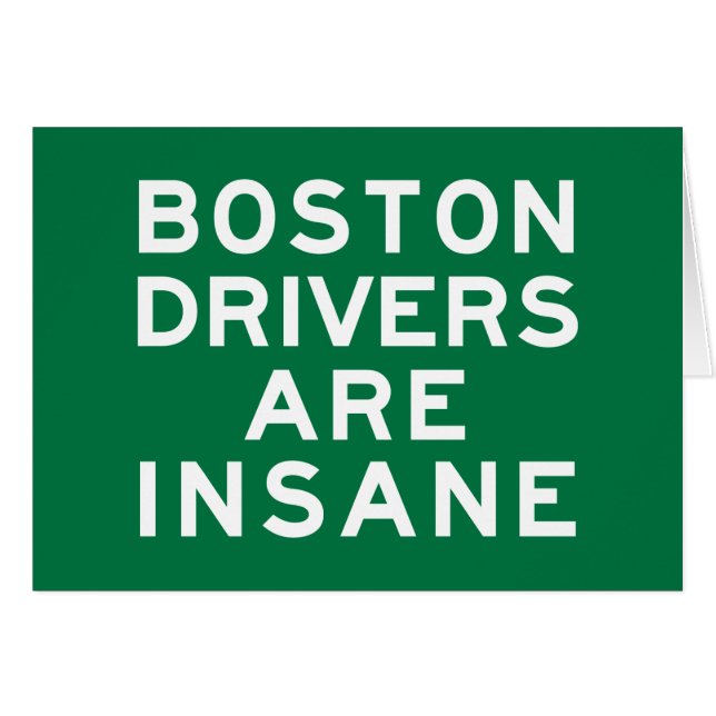 Cartão Os Drivers De Boston São Insanos (Frente Horizontal)