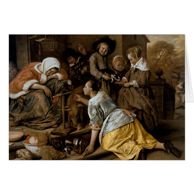 Cartão Os efeitos do Intemperance, c.1663-65 (Frente Horizontal)