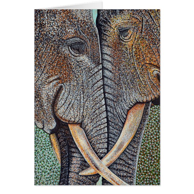 Cartão Os elefantes nunca esquecem (Frente)