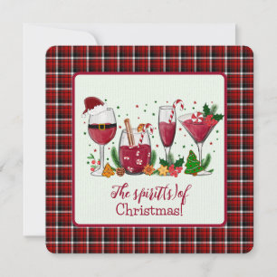 Cartão Os Espíritos dos Cocktails de Natal