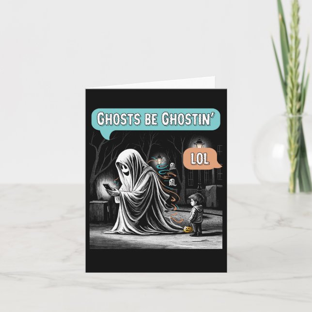 Cartão Os Fantasmas Estão Sendo Fantasmagóricos LOL (Frente)