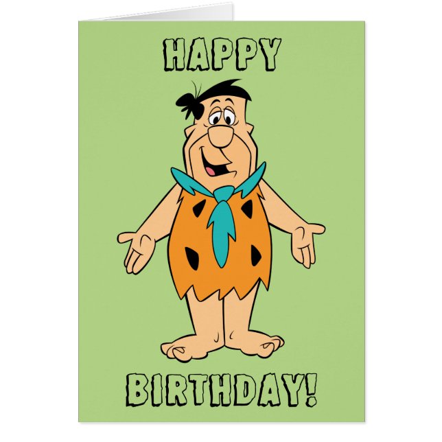 Cartão Os Flintstones | Fred Flintstone (Frente)