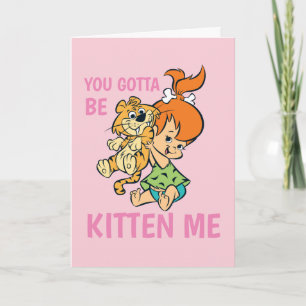 Cartão Os Flintstones   Pebbles e seu tigre