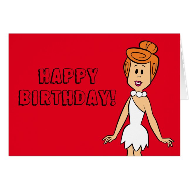 Cartão Os Flintstones | Wilma Flintstone (Frente Horizontal)