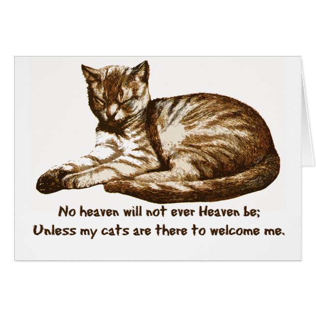 Cartão Os gatos dão-me boas-vindas (Frente Horizontal)