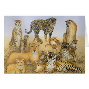 Cartão Os gatos grandes
