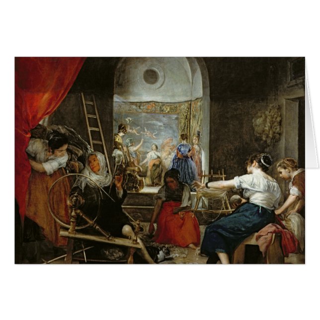 Cartão Os giradores, ou a fábula do Arachne, 1657 (Frente Horizontal)