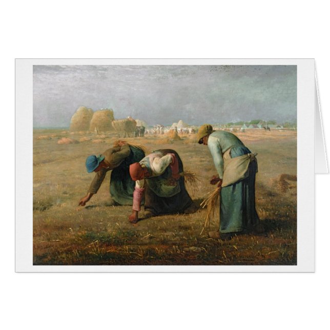 Cartão Os Gleaners, 1857 (Frente Horizontal)