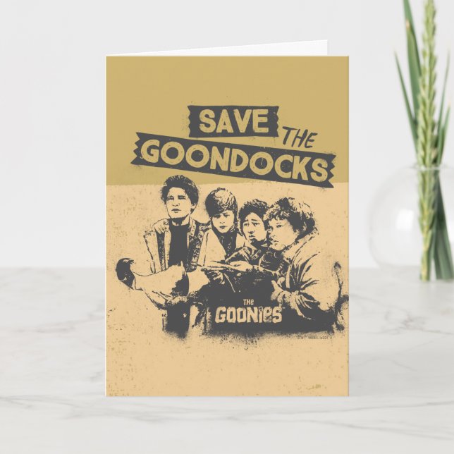 Cartão Os Goonies "Salvem As Docks" (Frente)