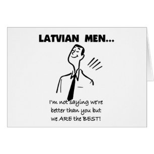 Cartão Os homens letães são os melhores