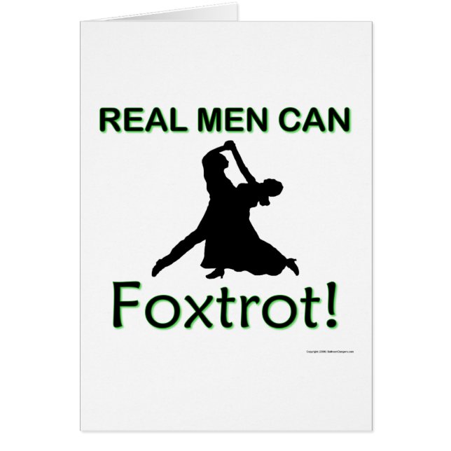 Cartão Os homens reais podem Foxtrot (Frente)